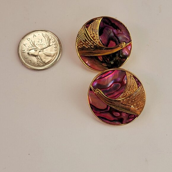 Signed Duri Mother of Pearl and Goldtone Geese in Flight - Picture 9 of 11